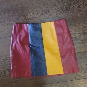 Wild Honey Size Small Fake Leather Mini Skirt